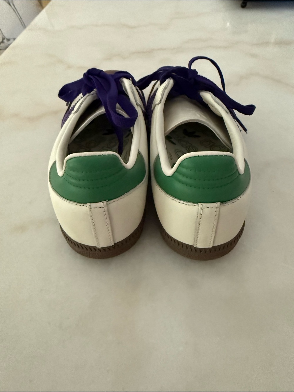 adidas Samba OG Sneakers in White, Purple, Brown & Green Sz 6 M 7W - Picture 4 of 9